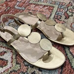 Jack Rogers Gold Sandals Size 7.5